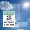 Signmission Key Box For Police And EMS Only, 10 in W x Rectangle, Plastic OS-2PACK-EM-P-1014-V-10458 - alternate 2